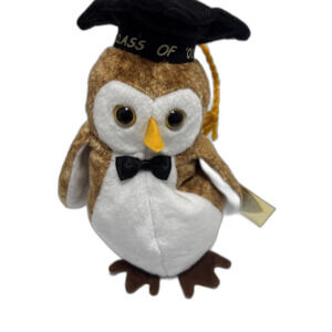 June 6 2000 TY Original Beanie Babies WISEST Graduation Owl (7 inches) w/Tags